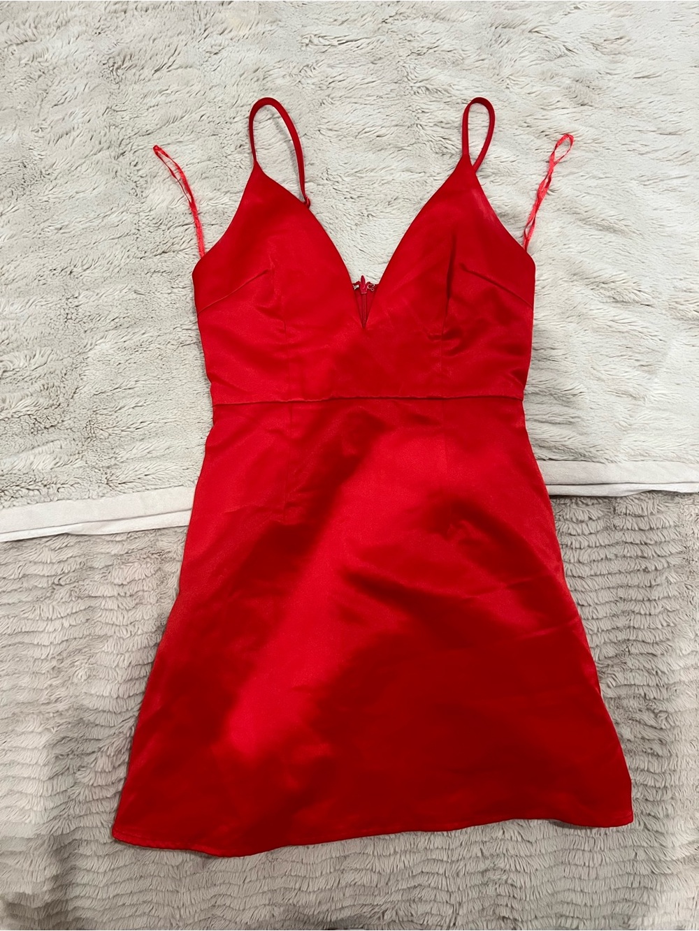 Showpo Red Satin Mini Dress